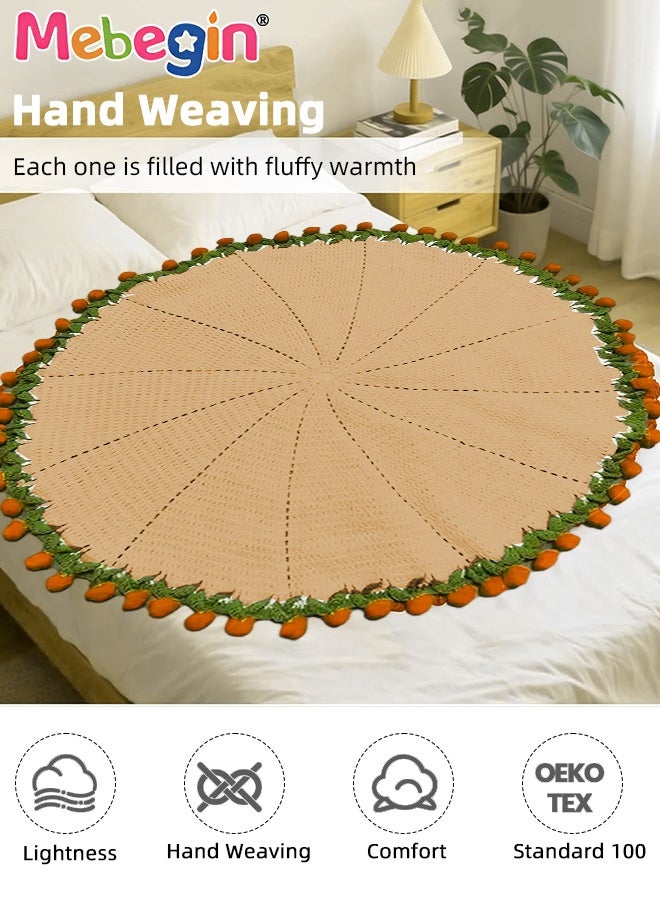 MEBEGIN DIY Flower Bouquet Blanket Making Kit, 2-in-1 Cozy Blanket and Floral Display, Handmade Crochet Flowers Bouquet Throw Blanket, Unique Crochet Kit, Ideal Gift for Mother's Day, Birthday, Wedding or Valentine's Day(Not a Finished Product, Needs to be Hand-Woven) - Image 3