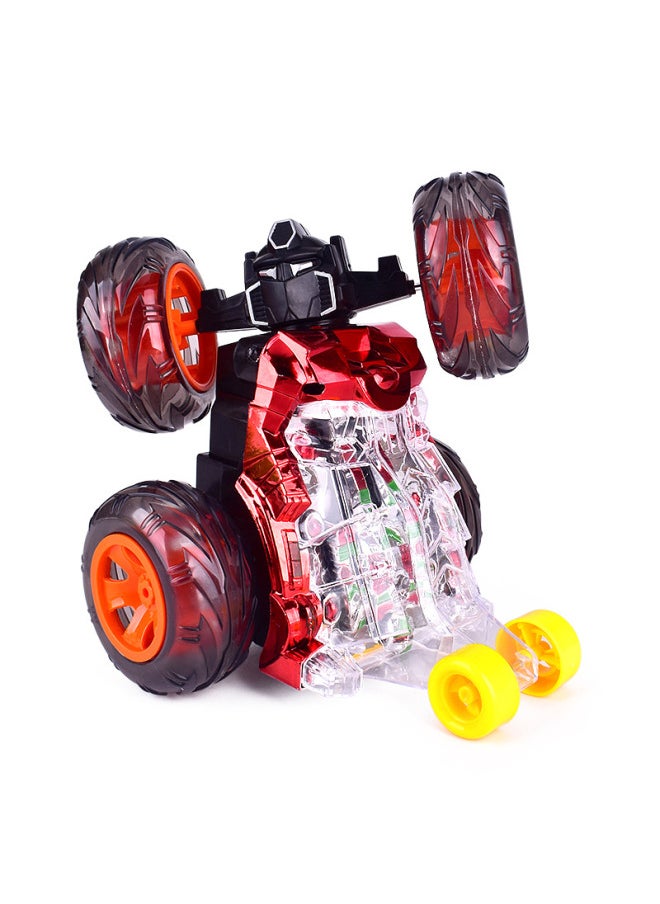 Generic Remote Control Tipper Stunt Car 360-degree Stunt Rollover Remote Control Car Children's Remote Control Toys Wholesale-Proportion:Red Dump Stunt Car  - Image 2