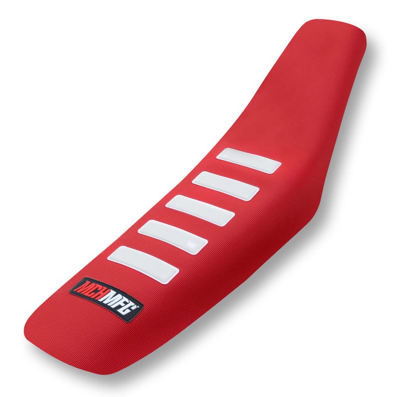 غطاء مقعد دراجة نارية عالمي MCHMFG غير قابل للانزلاق مطاطي مخطط مع طباعة ناعمة لCRF WR WRF RMZ YZF SXF EXC EXC XC SX CR KLX دراجة ترابية موتوكروس دراجة نارية حمراء