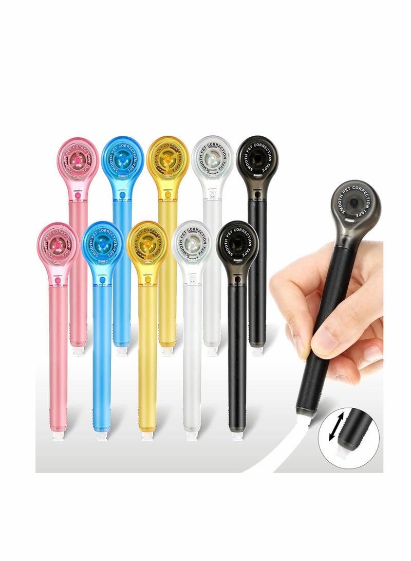 10 Pack Correction Tape Pen White out Correctional Tape, Colorful White out Tape, Correction Tape Corrector Office Supplies Error Correction Tools for School Office Supplies, 0.2 X 236 Inch