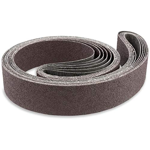Red Label Abrasives 2 X 72 Inch 36 Grit Aluminum Oxide Metal Sanding Belts - Knife Sharpening Sanding Paper for Metal Working and Metal Finishing - Belt Sander Paper 6 Pack - Image 2