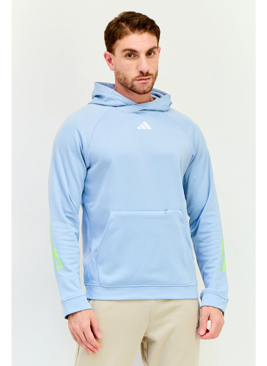 Adidas Men Regular Fit Long Sleeves Outdoor Hoodie, Sky Blue  - Image 1