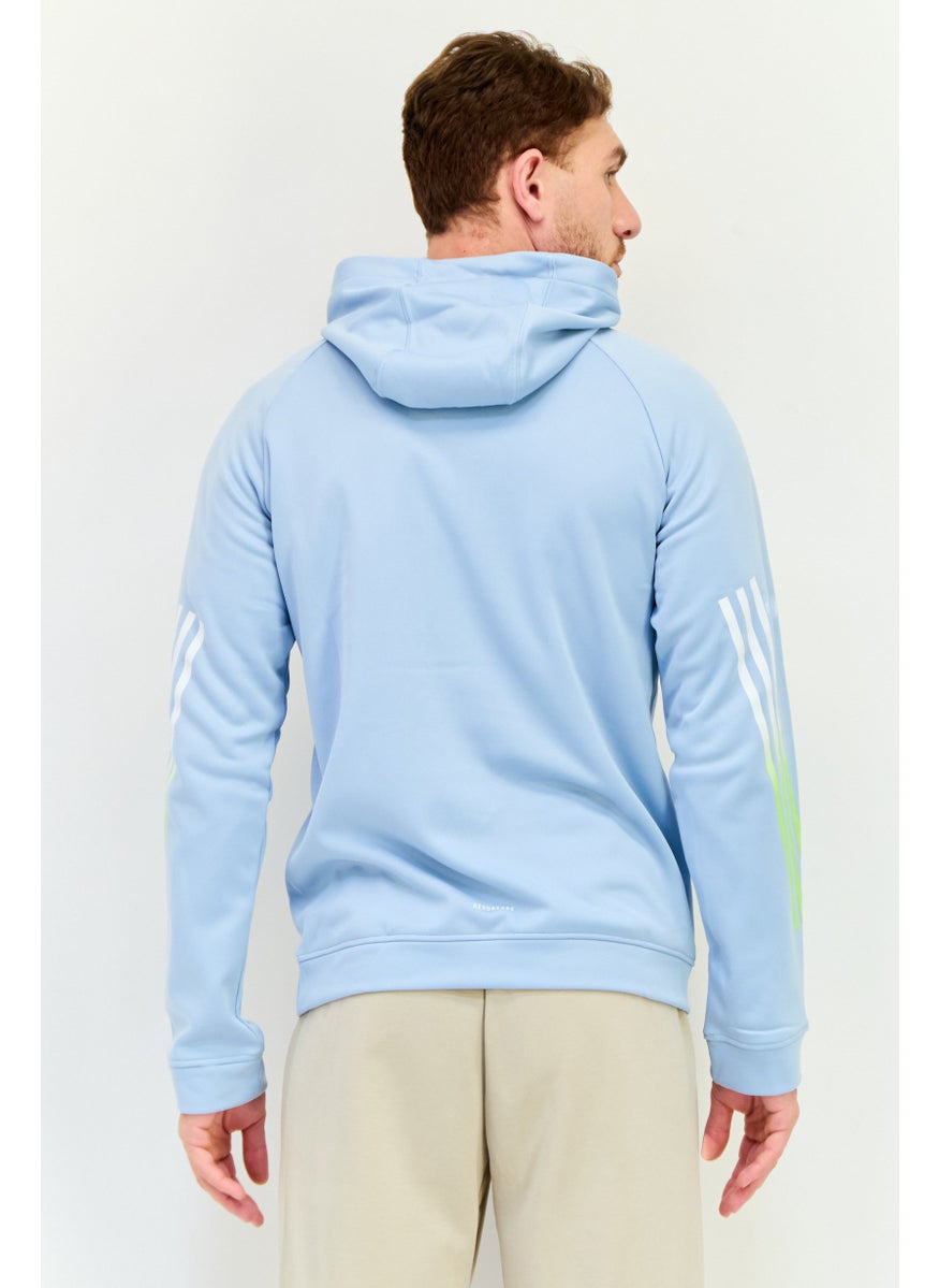 Adidas Men Regular Fit Long Sleeves Outdoor Hoodie, Sky Blue  - Image 2