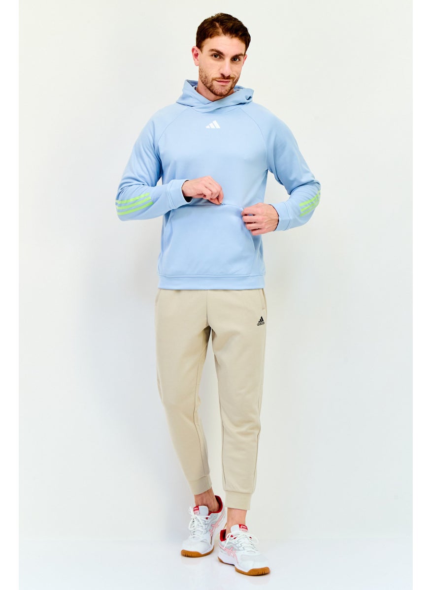 Adidas Men Regular Fit Long Sleeves Outdoor Hoodie, Sky Blue  - Image 4
