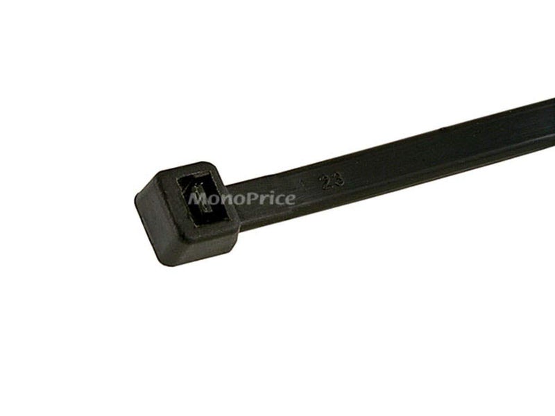 Monoprice Cable Tie 8 inch 40LBS, 100pcs/Pack - Black - Image 2