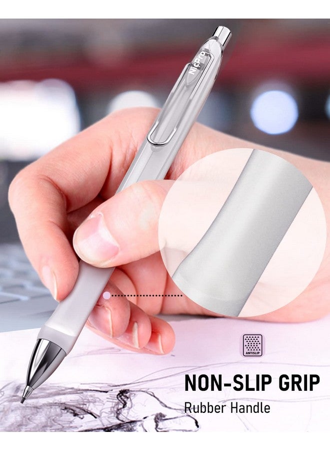 Nicpro 6Pcs Pastel Mechanical Pencil Set 0.5 Mm Cute Mechanical Pencils With Comfort Grip With 12 Tubes Hb Lead Refill 3 Eraser 9 Eraser Refills For Student Writing Drawing Sketching With Case - Image 3