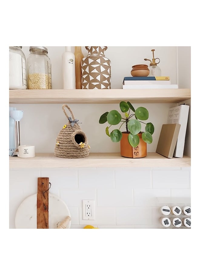 Generic - Bee Hive Decor Honey Bee Tiered Tray Decor Spring Summer Shelf Sitter Bee Kitchen Decor Bee Themed Wood Book Stack Mini Beehive Farmhouse for Table Shelf Sitter Home Coffee Bar Themed Party - Image 1