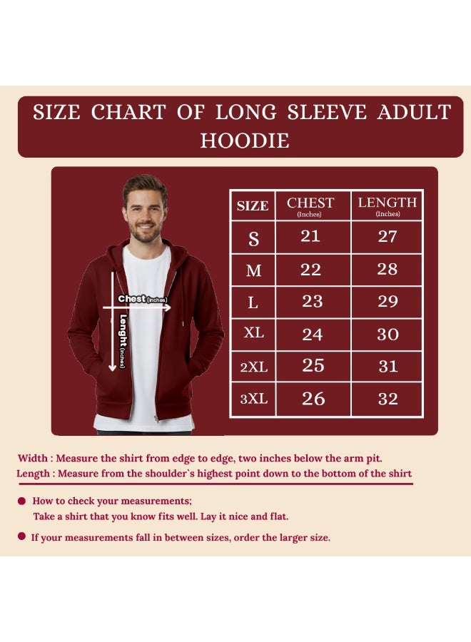 PRINTSHOP4ME Men’s Hoodie With Zipper – Cotton Hooded Neck | Long Sleeve With Kangaroo Pocket | Warm Everyday Wear For Travel,Sports,Work,Outdoor Walks And Casual Outfits - Image 2