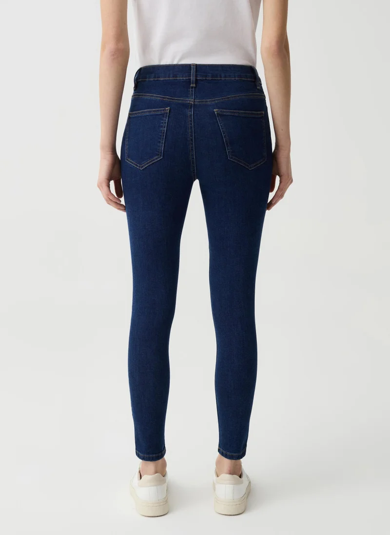 او في اس Skinny-Fit Cropped Jeans With Five Pockets