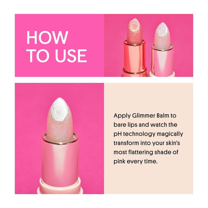 Winky Lux Unicorn Glimmer Balm -Hydrating ph Lip Balm, Natural Pink Tint with pH Color Changing, Moisturize & Soften Lips While Leaving Sheer Pink Tint, with Vanilla Scent - Image 5