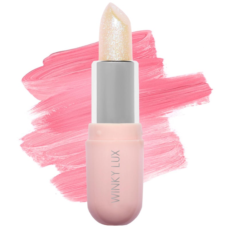 Winky Lux Unicorn Glimmer Balm -Hydrating ph Lip Balm, Natural Pink Tint with pH Color Changing, Moisturize & Soften Lips While Leaving Sheer Pink Tint, with Vanilla Scent - Image 1