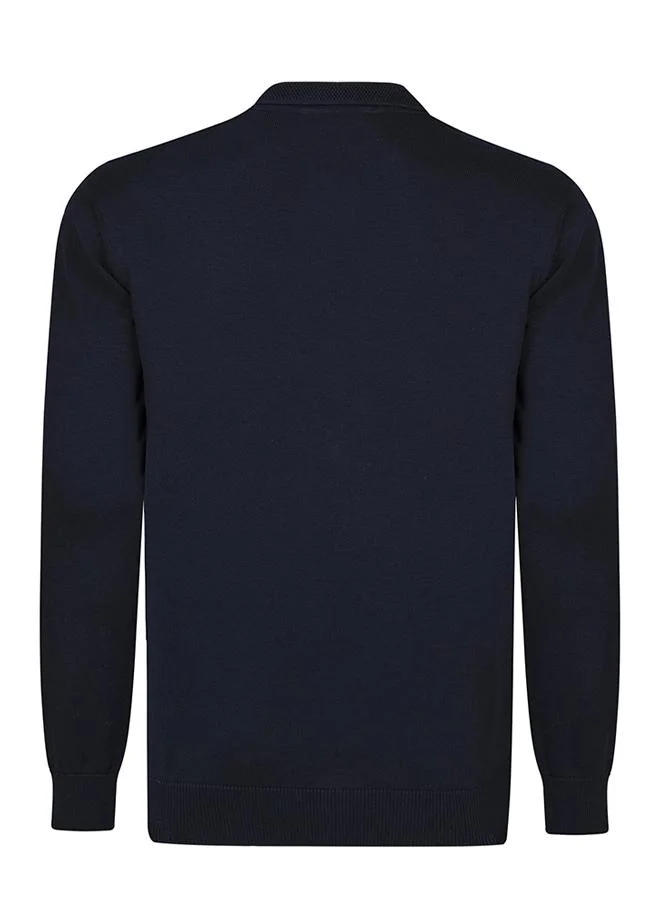 FELIX HARDY Pullover with Polo Collar - Buttonless