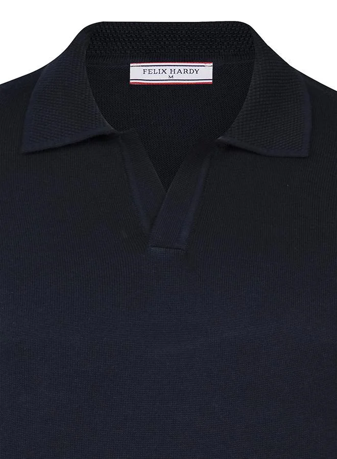 FELIX HARDY Pullover with Polo Collar - Buttonless