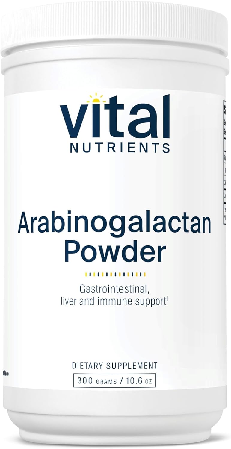 Vital Nutrients Arabinogalactan Powder  Vegan Prebiotic Fiber Supplement for GI Health Liver and Immune Support  Gluten Dairy Soy Free  NonGMO  300g - Image 1