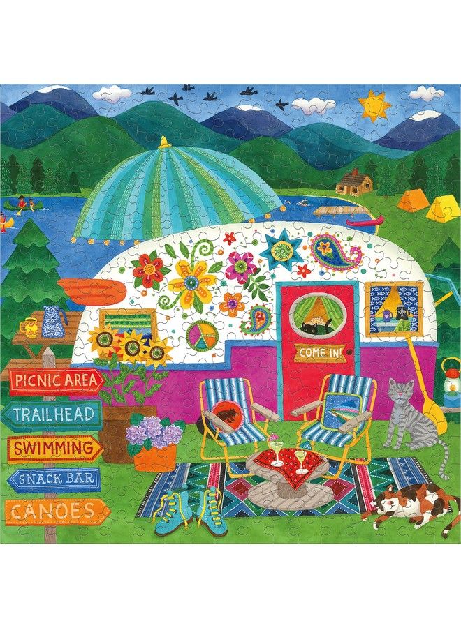 Happy Camper Lake Camper Oversized 300 Piece Jigsaw Puzzle