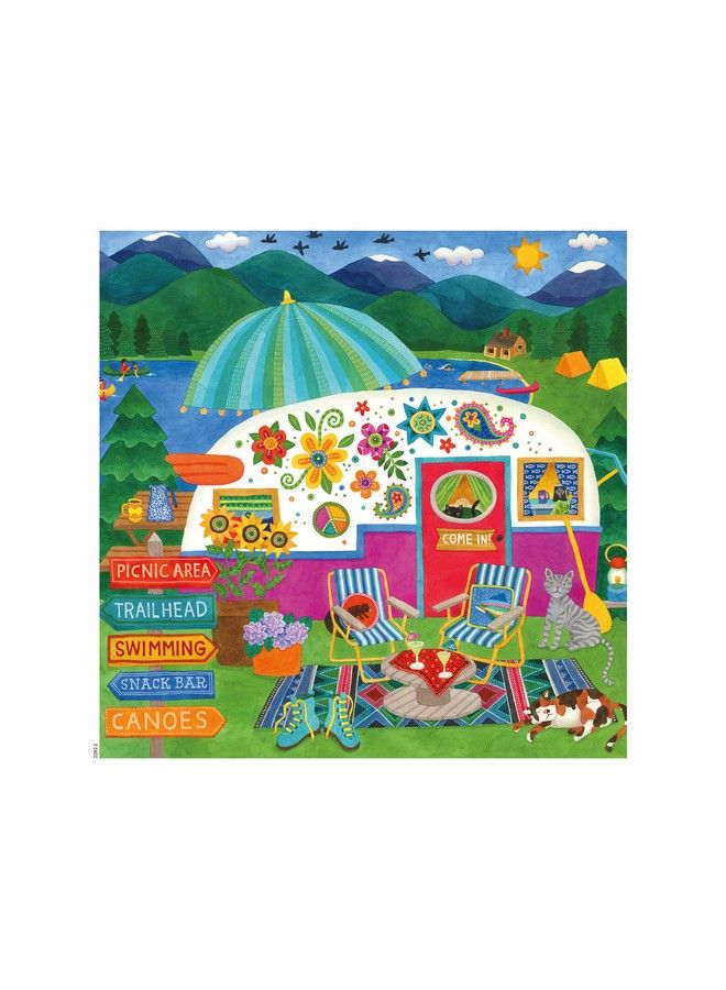 Happy Camper Lake Camper Oversized 300 Piece Jigsaw Puzzle