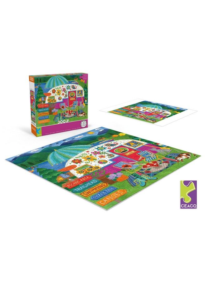 Happy Camper Lake Camper Oversized 300 Piece Jigsaw Puzzle