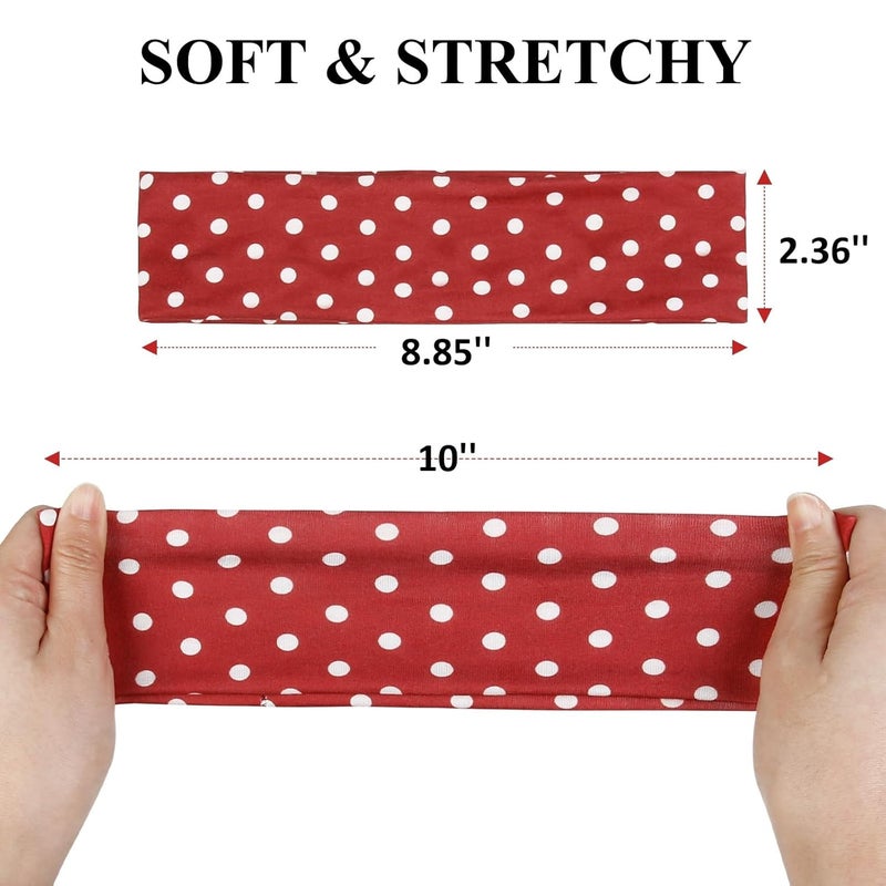 TERSE Polka Dot Headbands for Women Trendy Women Hair Accessories: Cute Head Bands for Women's Hair Fashion Hairbands 6PCS - Image 3