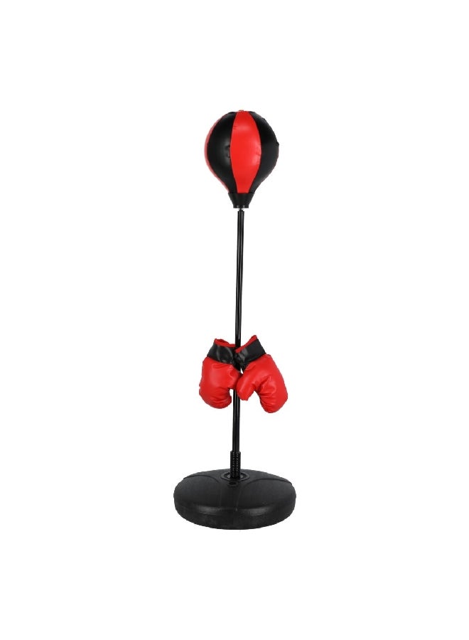 King Sport 3-Piece Adjustable Free Standing Punching Ball Set Red and Black 120 cm 143881 - Image 1