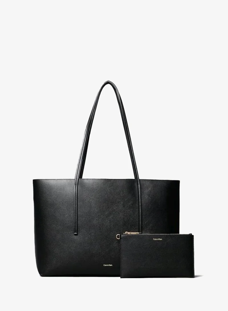 CALVIN KLEIN Foil Logo Tote Bag with Pouch