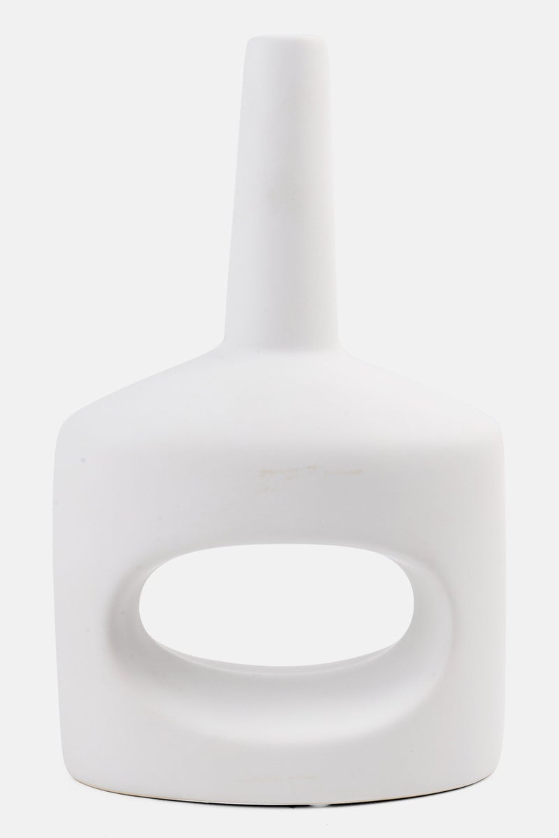 Muy Mucho Ceramic Donut Vase, White - Image 1