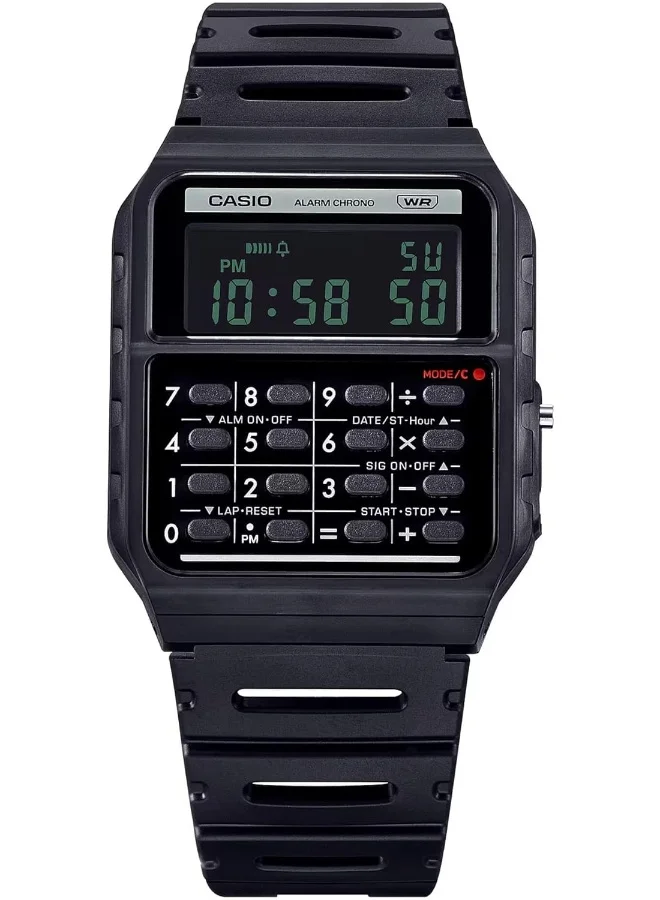 CASIO Unisex Digital Display Watch With Black Resin Strap - CA-53WB-1BDF