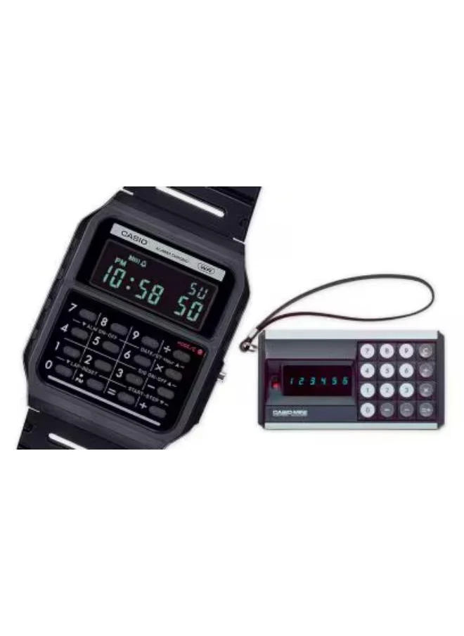CASIO Unisex Digital Display Watch With Black Resin Strap - CA-53WB-1BDF