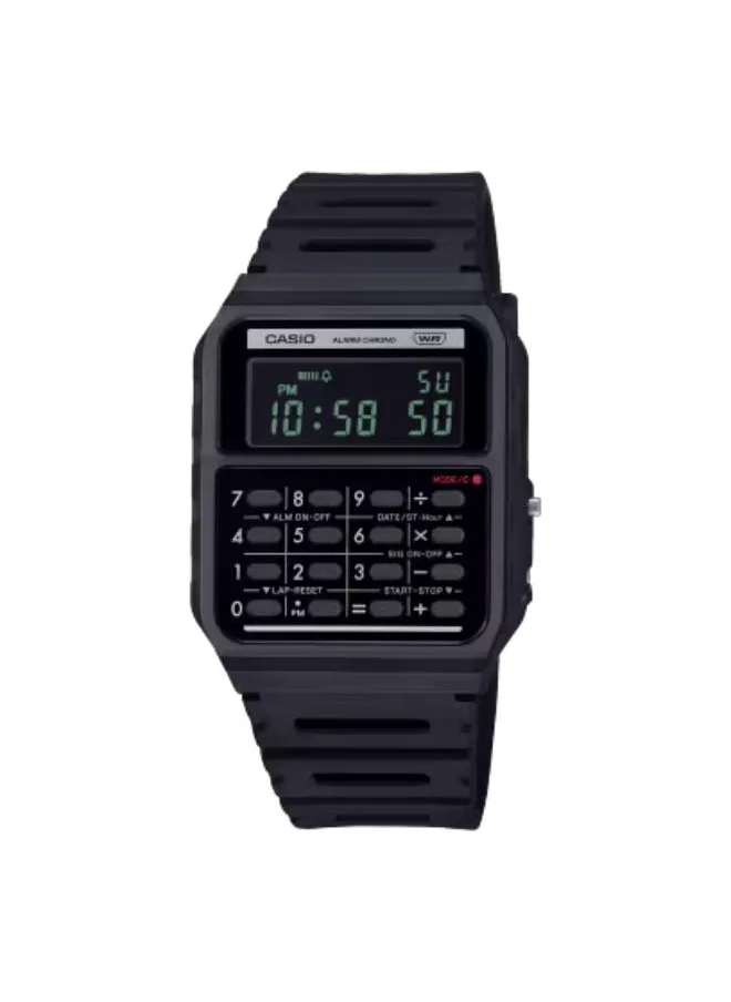 CASIO Unisex Digital Display Watch With Black Resin Strap - CA-53WB-1BDF