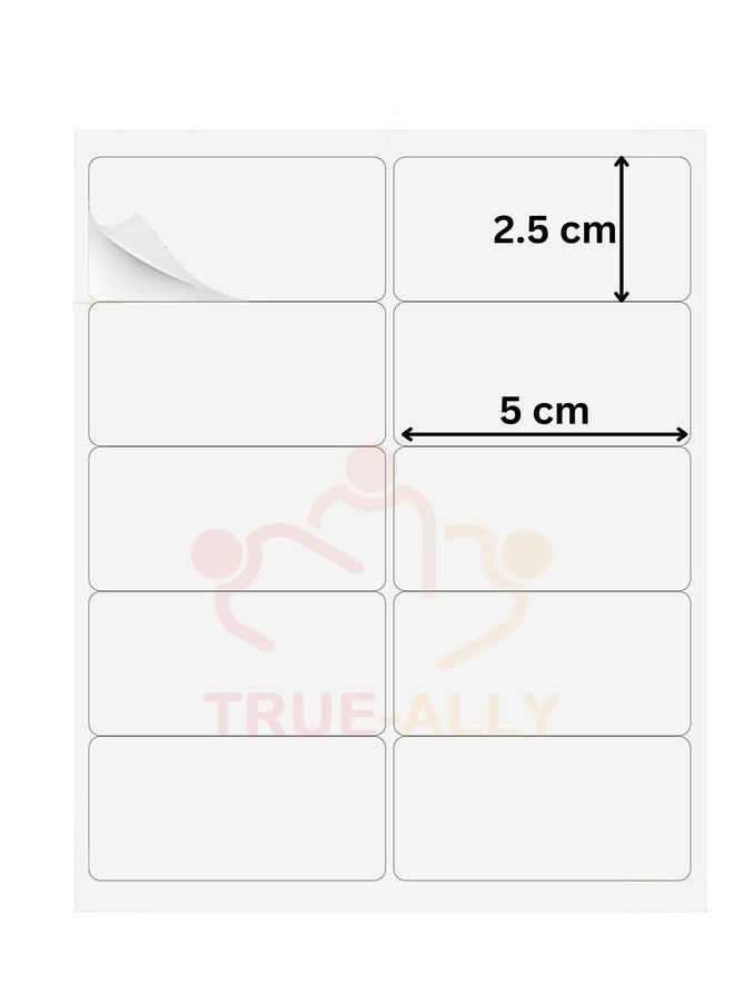 True-Ally 200 Pcs Waterproof Pearl White Vinyl Stickers(No Residue) for Mason Jars Glass Bottles, Decals Craft, Kitchen Jar Labels Bottle Stickers 5cm x 2.5cm - Image 2