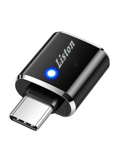 USB Type C to USB A OTG Flash Drive Adapter USB Type C Male to USB A Female black
