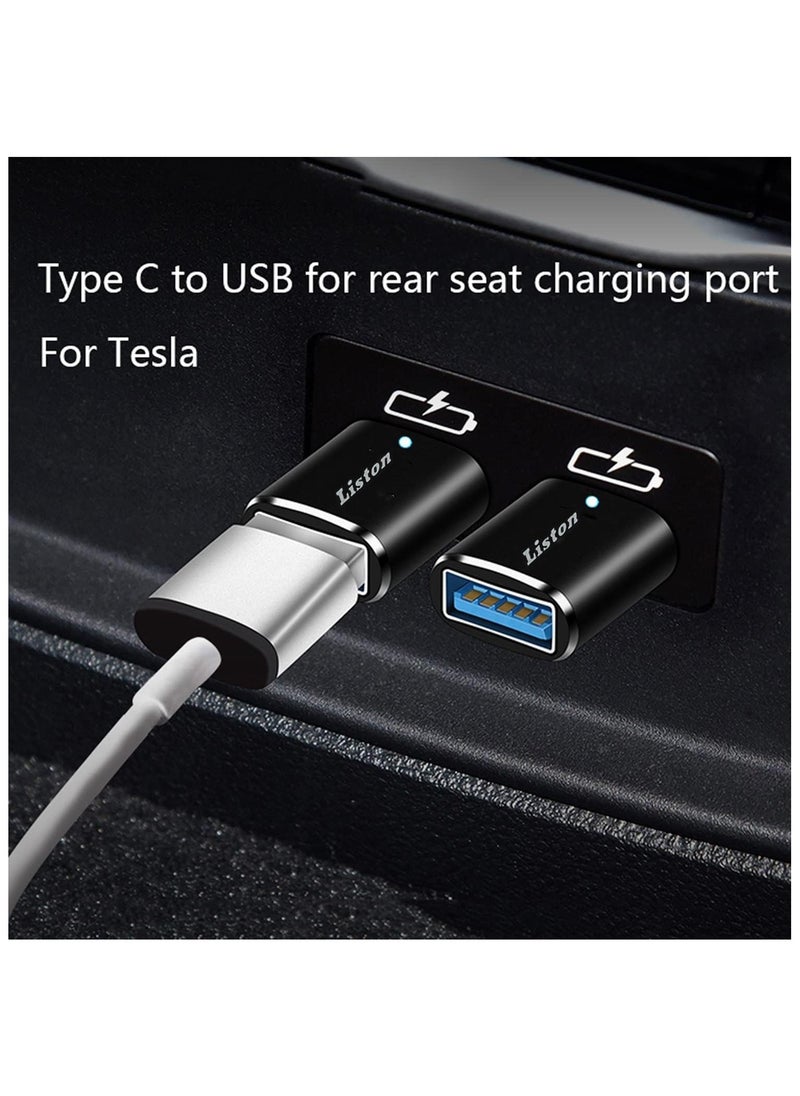 Liston - USB Type C to USB A OTG Flash Drive Adapter USB Type C Male to USB A Female black - Image 1