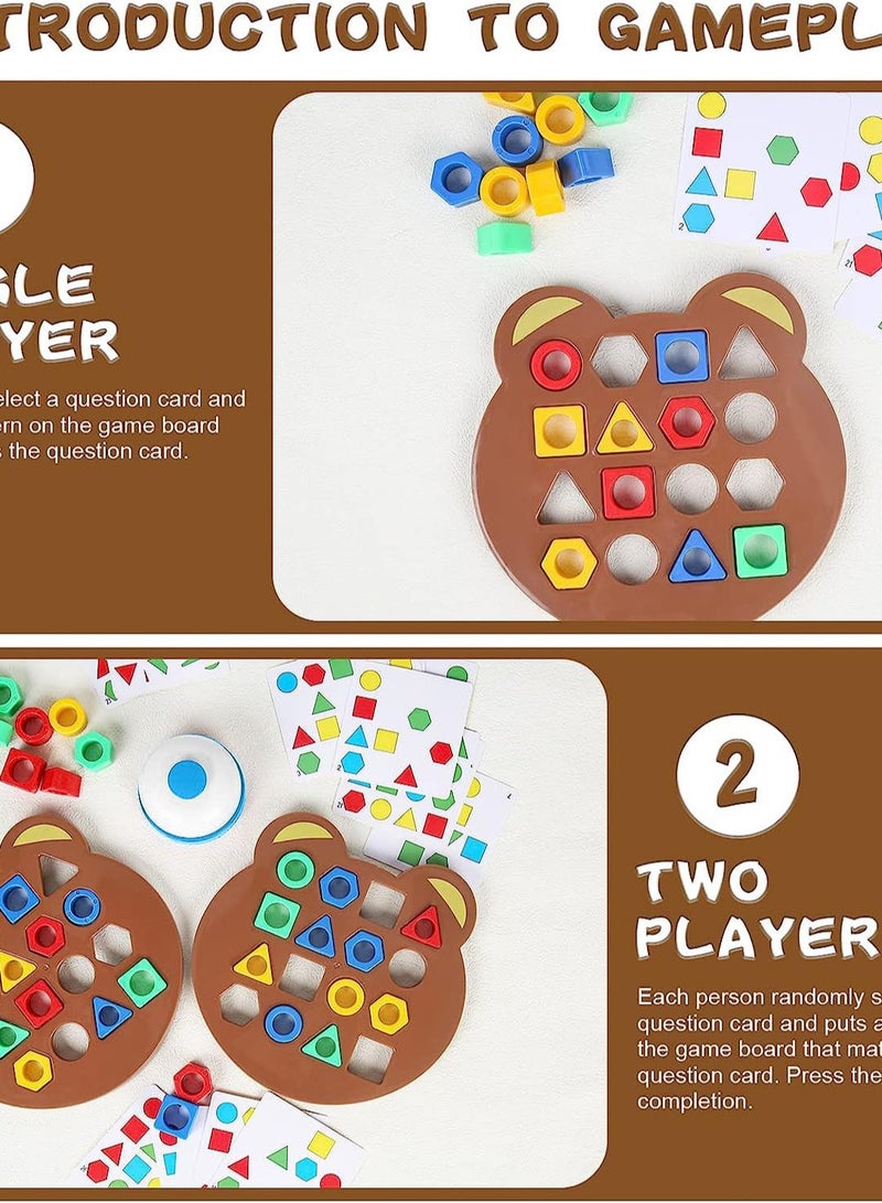 Educational Sensory Toys for Toddlers, Fun Board Game Puzzles for 3 Year Olds, Color Sorting and Learning Activities  - Image 3