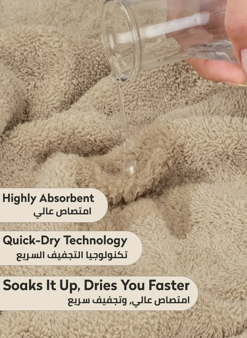 Donetella Premium 100 % Combed Cotton 1-Pcs Bath Towel (70 X 140 CM) 600 GSM Large Towel, Highly Absorbent, Quick Dry,Best Towel for Bathroom, Spa And Hotel,Light Beige