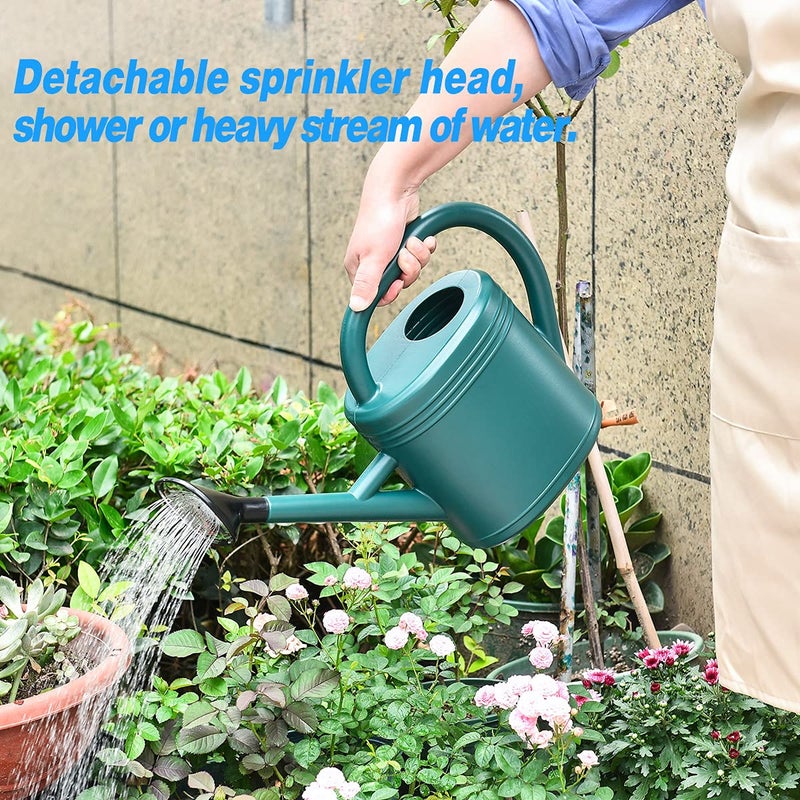 NERUB Watering Can 1 Gallon for Indoor Plants, Garden, Outdoor Plant House Flower, Gallon Large Long Spout with Sprinkler Head (Blue) - Image 3