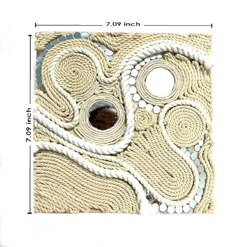 The brown box-String Thread Art kit,DIY Craft Material kit for Adults and Girls Age 9-12,12-15,lippan Art kit,Mirror and Macrame Art on Canvas - Image 3