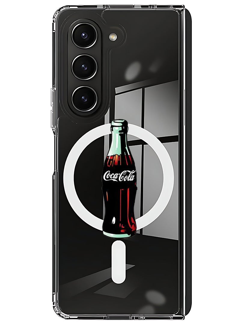 Theodor حافظة مغناطيسية لهاتف سامسونج جالكسي زد فولد 5 متوافقة مع شحن ماغسيف اللاسلكي، غطاء هاتف مقاوم للصدمات من كوك - Image 1