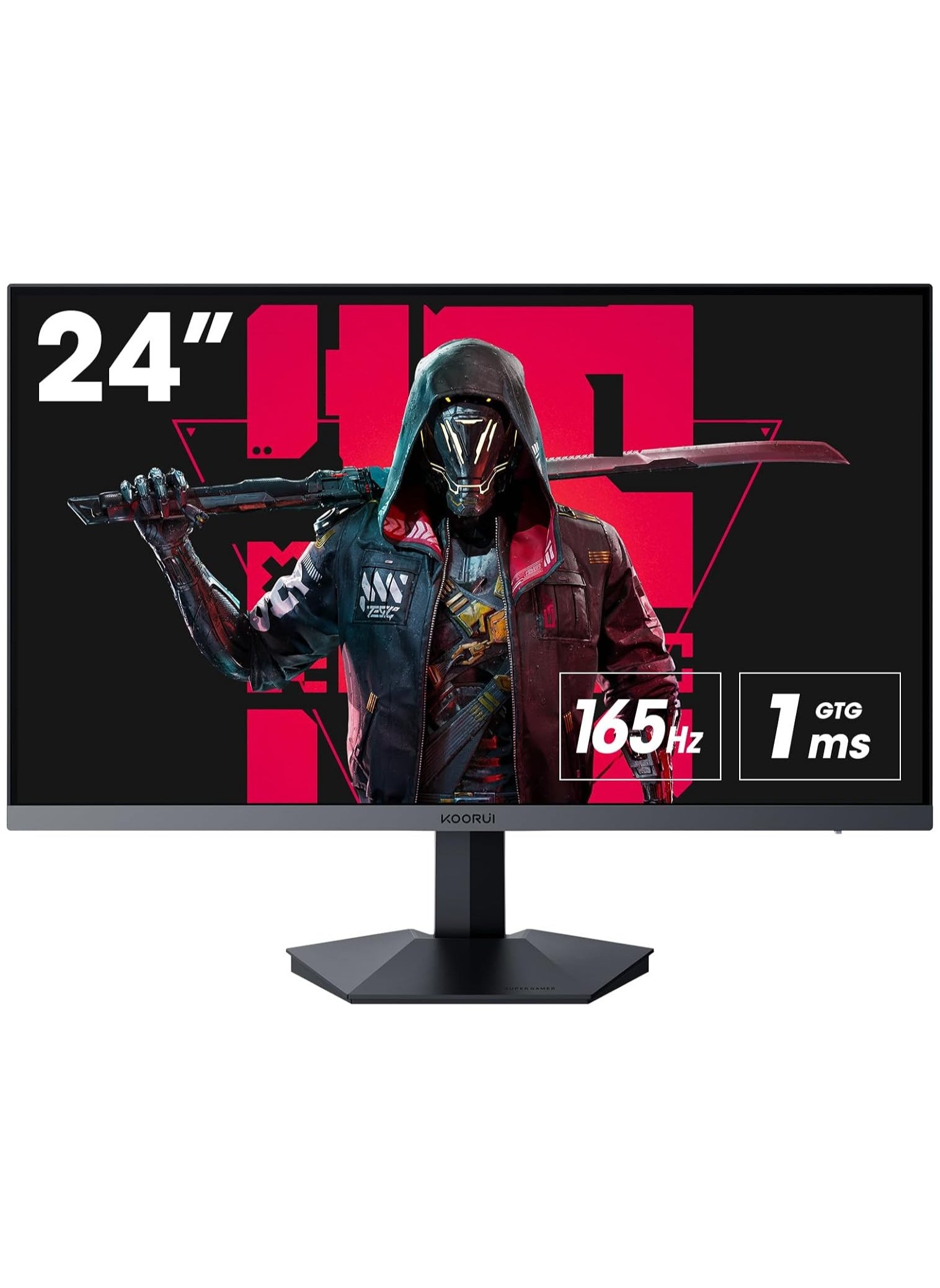 24-Inch Gaming Monitor, Computer Screen HDMI, 165Hz, 1080p, 1ms, IPS, FreeSync, Compatible G-sync, Tilt Adjustable, Eye Care, VESA Wall Mountable (FHD 1920x1080, DisplayPort) 24E3 