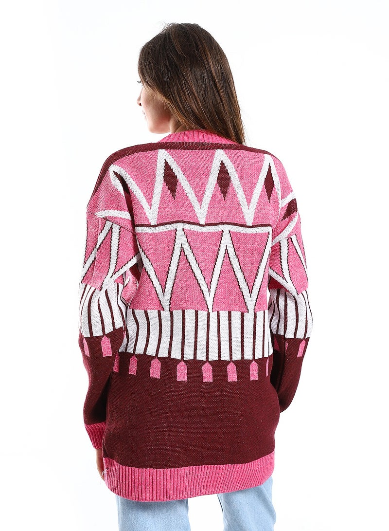Caesar Wool women Pullover With Multi Design - Image 3