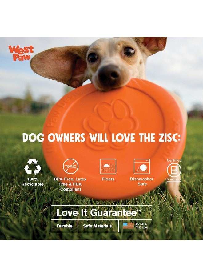 ويست باو Zogoflex Zisc Dog Flying Disc، قرص طائر هوائي عالي الارتفاع للكلاب والجراء - خفيف الوزن، قرص عائم للإحضار، شد الحبل، الإمساك، اللعب - يعمل كوعاء طعام/ماء، كبير 8.5 بوصة، برتقالي - Image 3