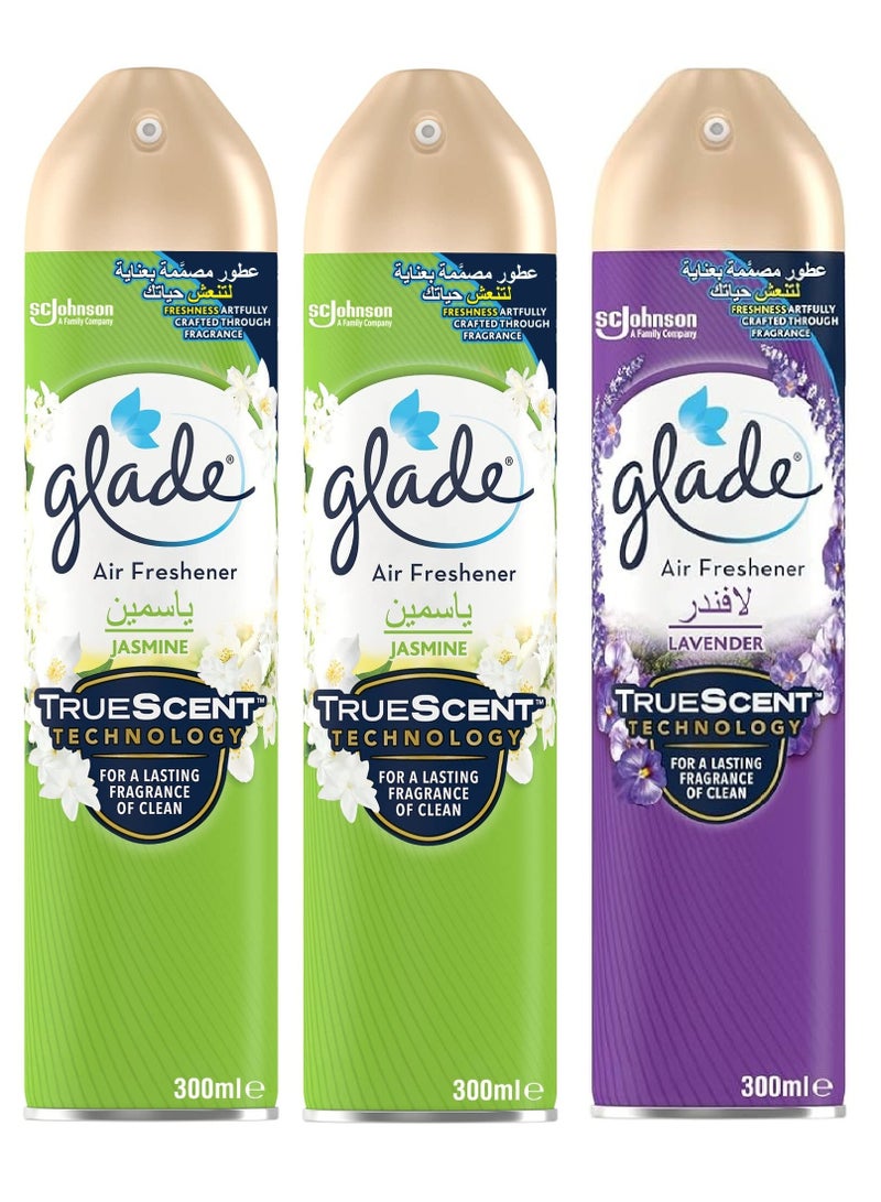 جليد سبراي معطر جو برائحة ياسمينمن قطعتين + برائحة اللافندر قطعة واحدة من جليد، 300 مل - Image 1