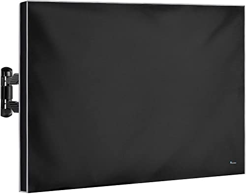 Garnetics Outdoor TV Cover 24 Inch – Waterproof, Weatherproof TV Enclosures with Smart Shield Screen Protectors, Ideal for Outdoor Use, Moving, and Storage - Black - Image 1
