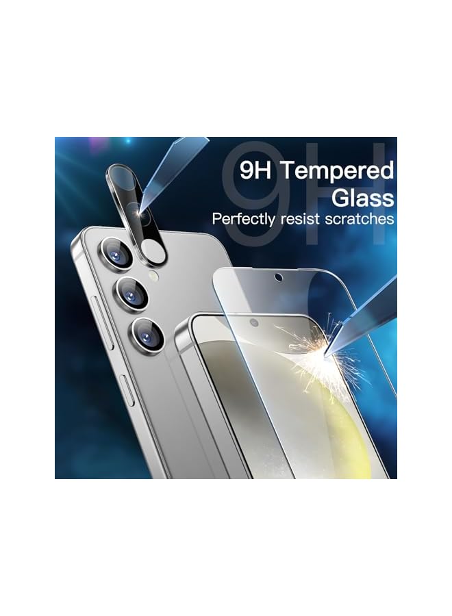 Jetech Screen Protector For Samsung Galaxy S24 5G 6.2 Inch With Camera Lens Protector Tempered Glass Film Fingerprint Id Compatible Hd Clear 2 Pack Each - Image 4