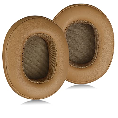MOLGRIA Replacement Ear Pads Cushion, MOLGRIA Protein Leather Earpads Cup for Skullcandy Crusher Wireless Crusher Evo ANC HESH 3.0 Over-Ear Headphones(Tan) - Image 1
