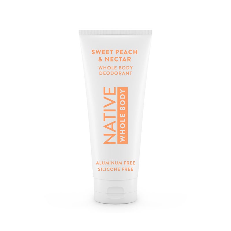 Native Whole Body Deodorant Cream Contains Naturally Derived Ingredients Deodorant for Women  Men  72 Hour Odor Protection Aluminum Free with Coconut Oil and Shea Butter  Sweet Peach  Nectar