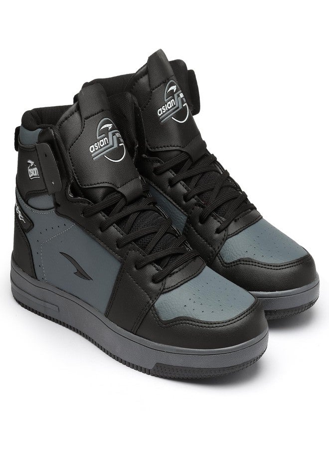 ASIAN Carnival-13 High Top Casual Chunky Fashion Sneakers,Dancing Shoes Basketball Shoes with Rubber Outsole for Boys,UK 7 - Image 1
