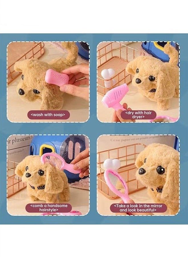 Children's Toys, Cute Pet Dogs And Dog Cages, Walking Calls, Electronic Toys, Interactive Birthday Gifts For Children And Babies, Made Of High-Quality Plush Materials, Comfortable And Soft, Smooth And Odorless, Non-Toxic, Golden Retriever  - Image 4