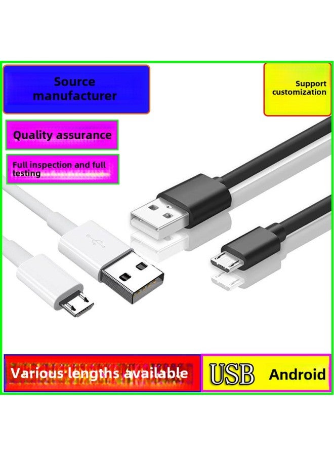 Source Android/Micro Charging Line Small Speaker Shaver Power Cord With Machine Line Data Line Short Line 20-Color:50cm White [android/micro]—copper Clad Steel  - Image 1