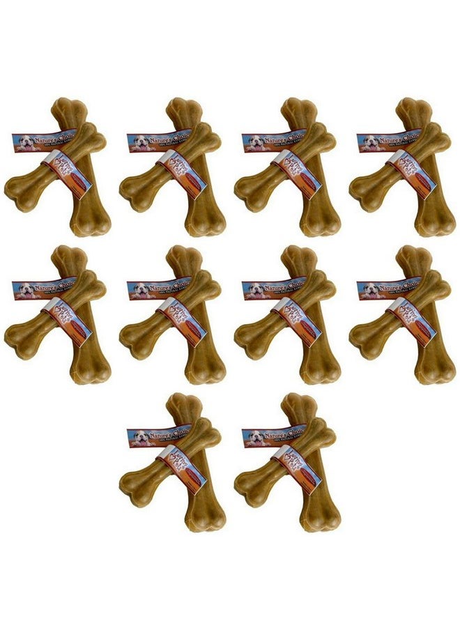 Loving Pets Loving Pets Nature's Choice Rawhide Pressed Bone Dog Chews, 6 Inch, 10 Pack  - Image 2