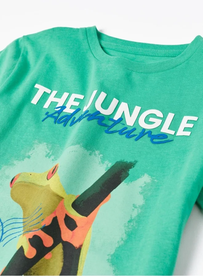 Zippy Cotton T-shirt for Boys 'Jungle', Green