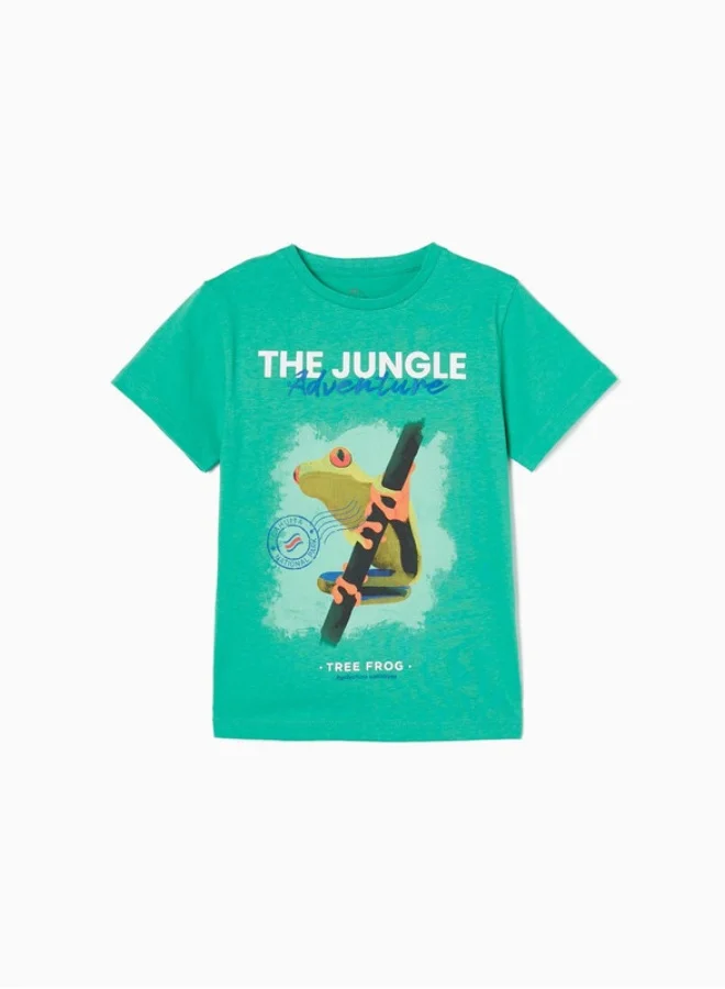 Zippy Cotton T-shirt for Boys 'Jungle', Green